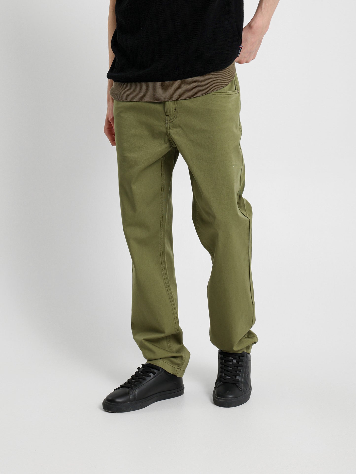 Basic Casual Five Pocket Modern Fit Pants