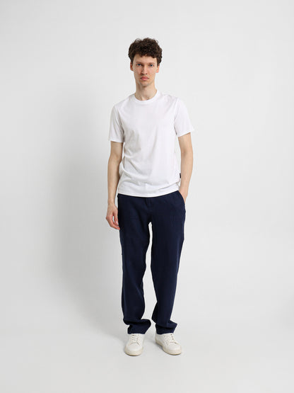 Basic Jersey Lycra Crew Neck T-Shirt
