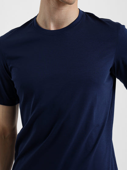 Basic Jersey Lycra Crew Neck T-Shirt