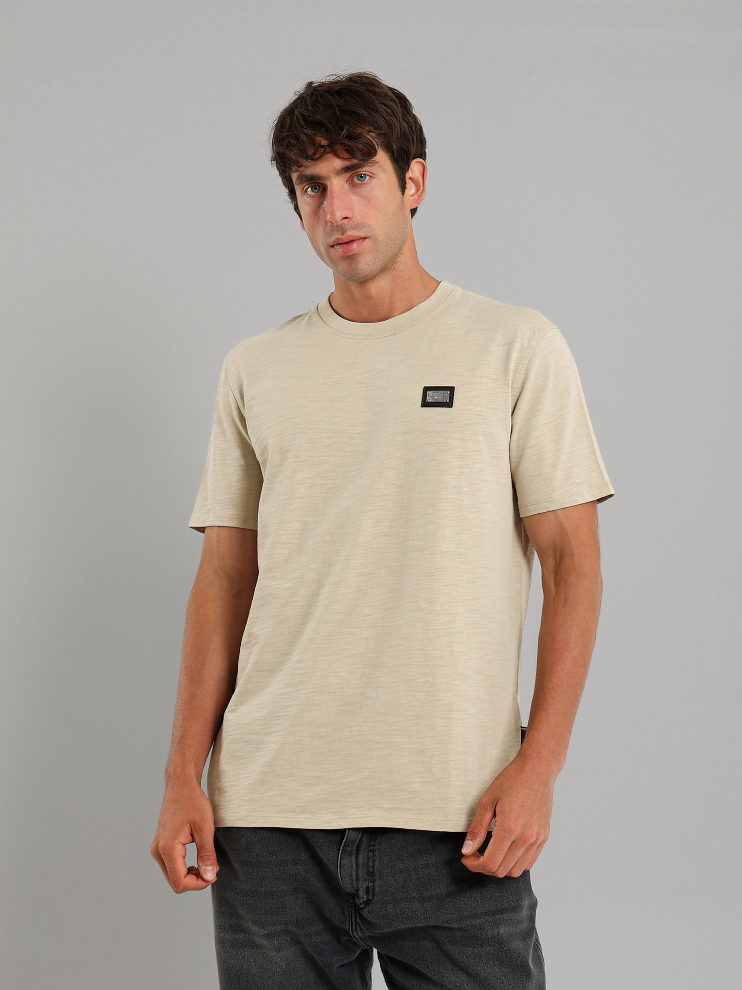 Round Neck Textured T-Shirt