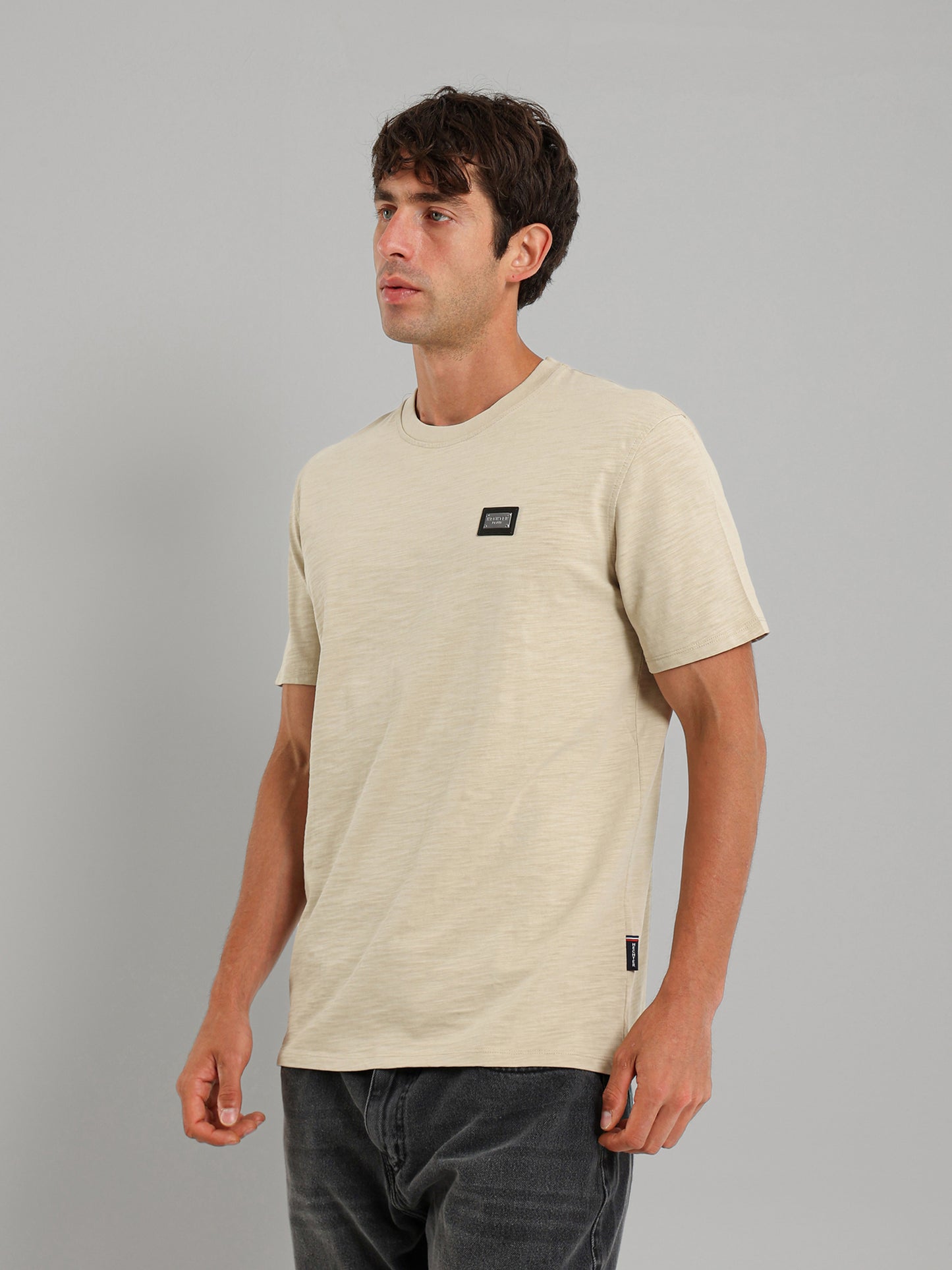 Round Neck Textured T-Shirt
