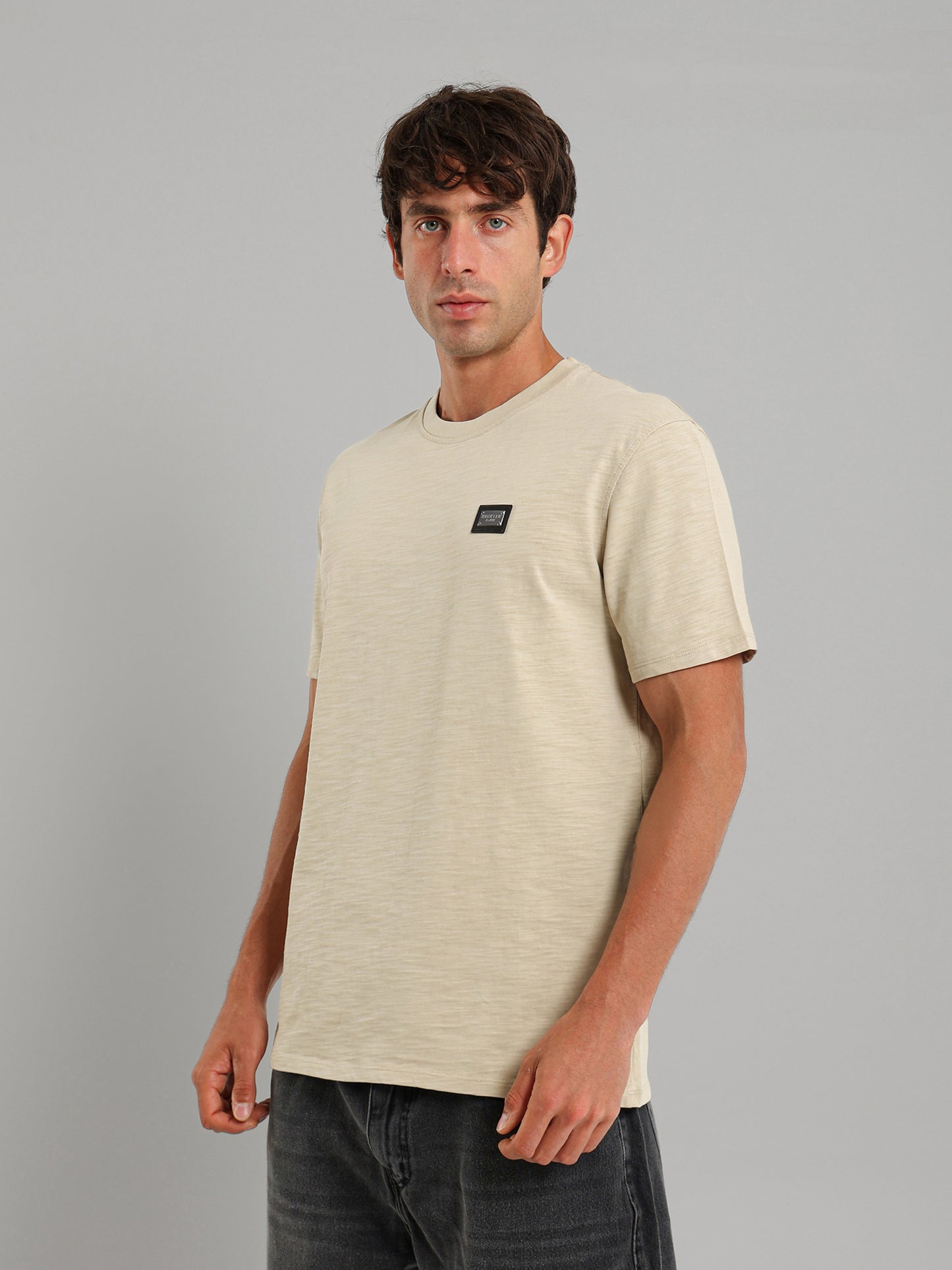 Round Neck Textured T-Shirt