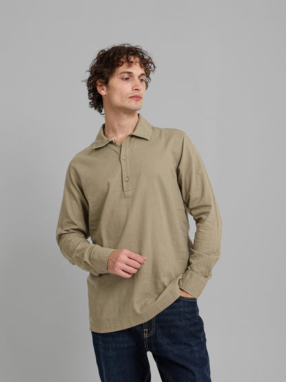 Kent Collar Long Sleeve Polo Shirt