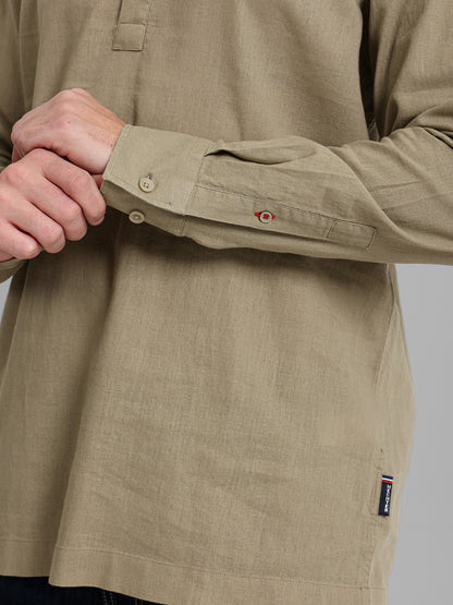 Kent Collar Long Sleeve Polo Shirt