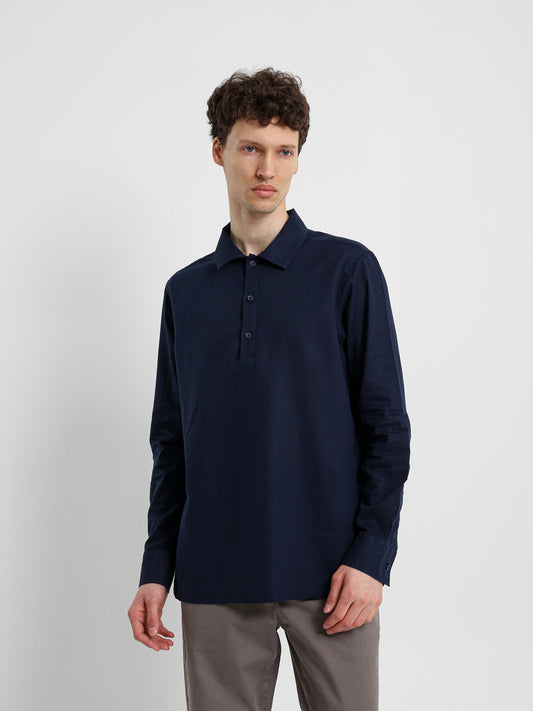 Kent Collar Long Sleeve Polo Shirt