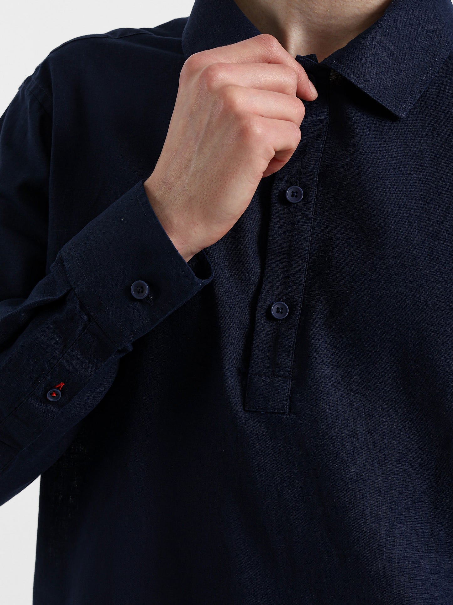 Kent Collar Long Sleeve Polo Shirt