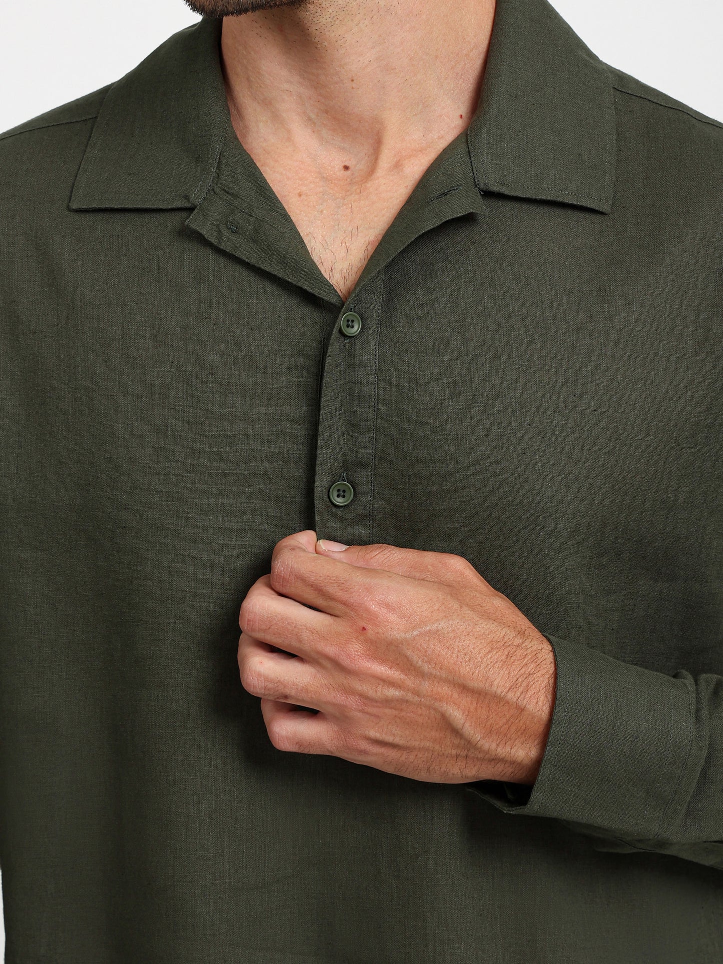 Kent Collar Long Sleeve Polo Shirt