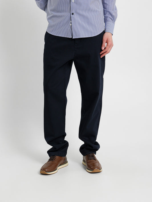Casual Pique Pants with Flat Pockets
