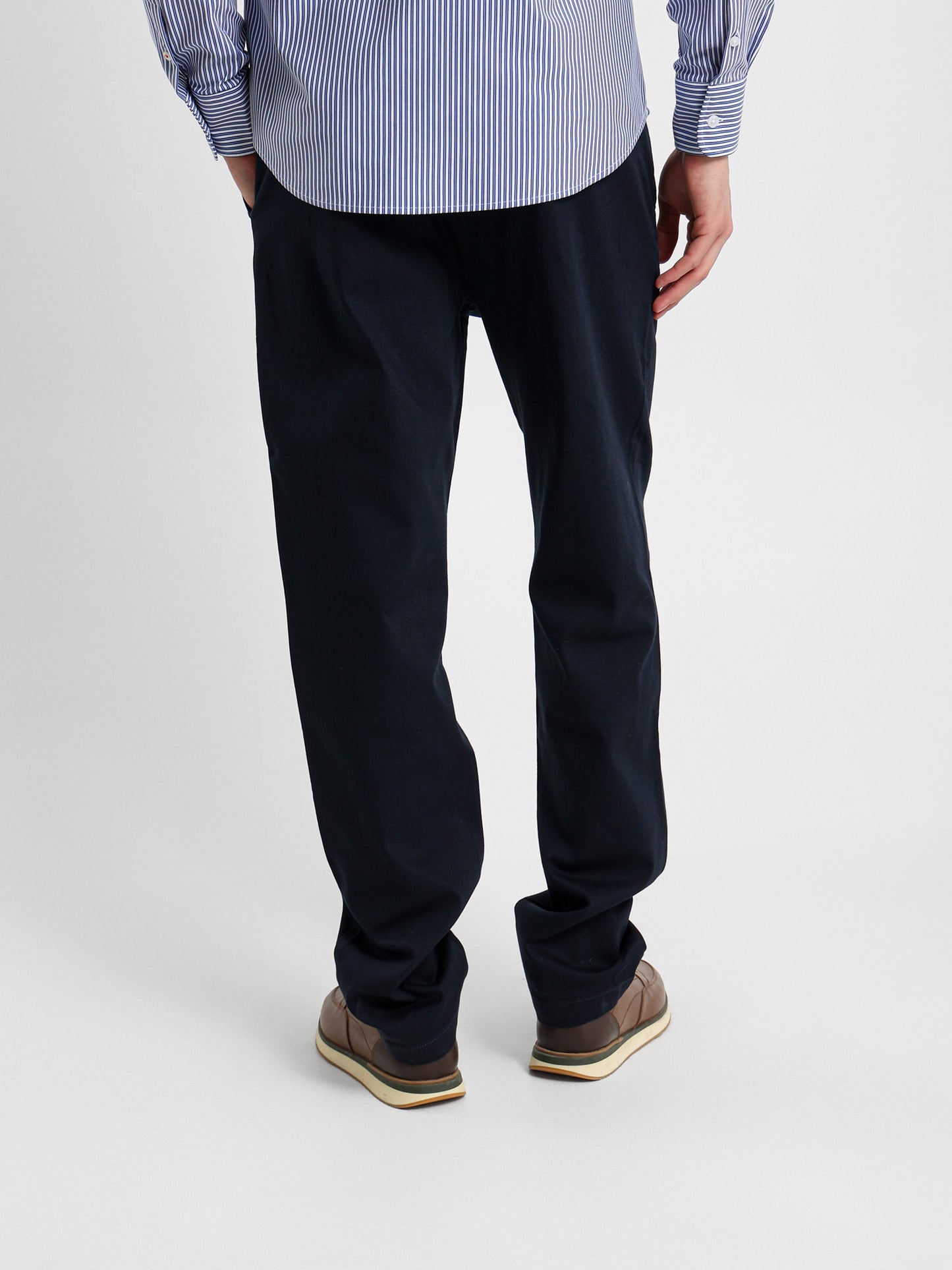 Casual Pique Pants with Flat Pockets