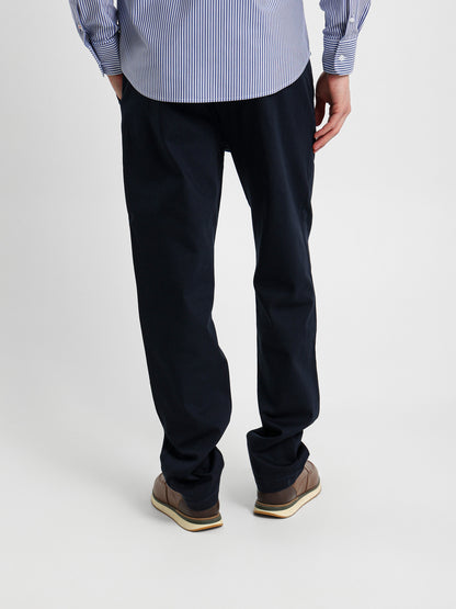 Casual Pique Pants with Flat Pockets