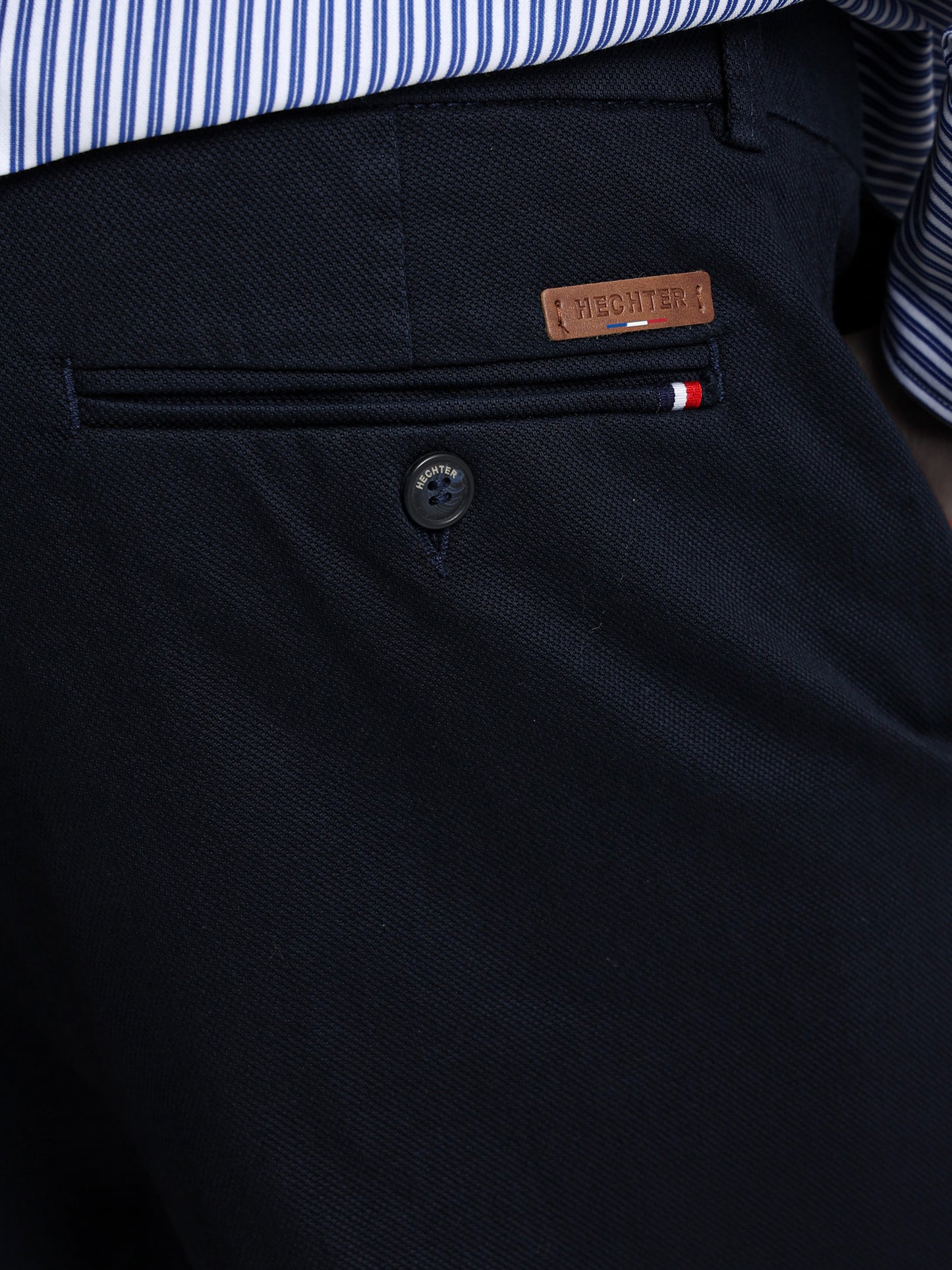 Casual Pique Pants with Flat Pockets