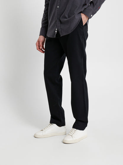 Casual Pique Pants with Flat Pockets