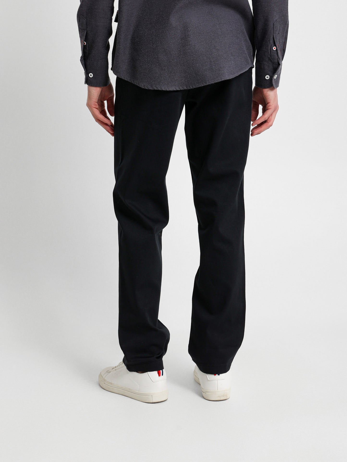 Casual Pique Pants with Flat Pockets