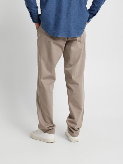 Casual Pique Pants with Flat Pockets
