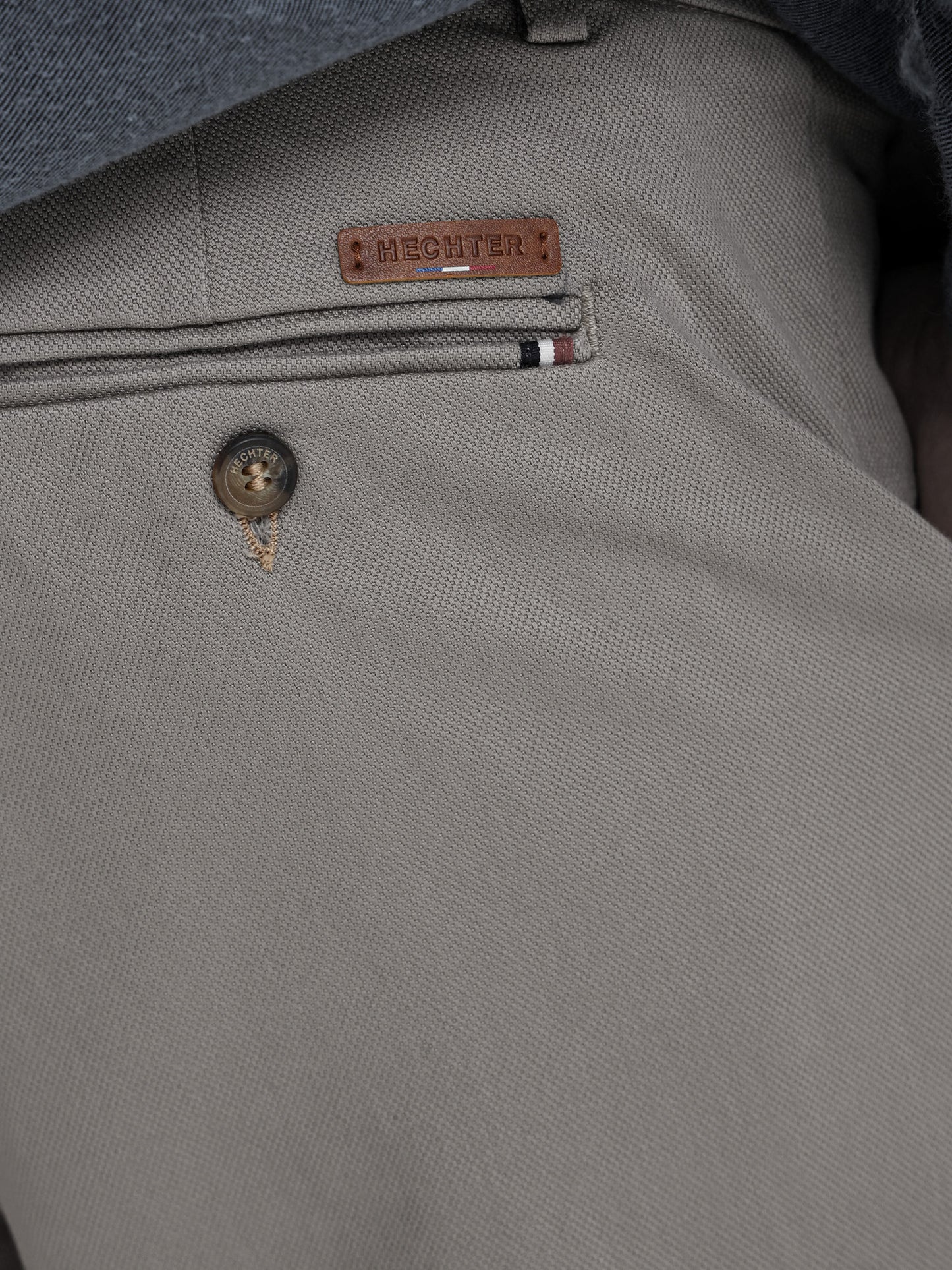 Casual Pique Pants with Flat Pockets
