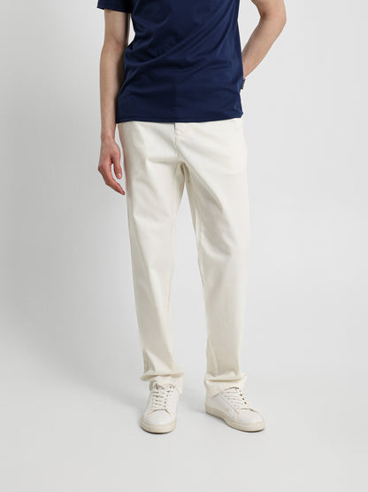 Casual Pique Pants with Flat Pockets