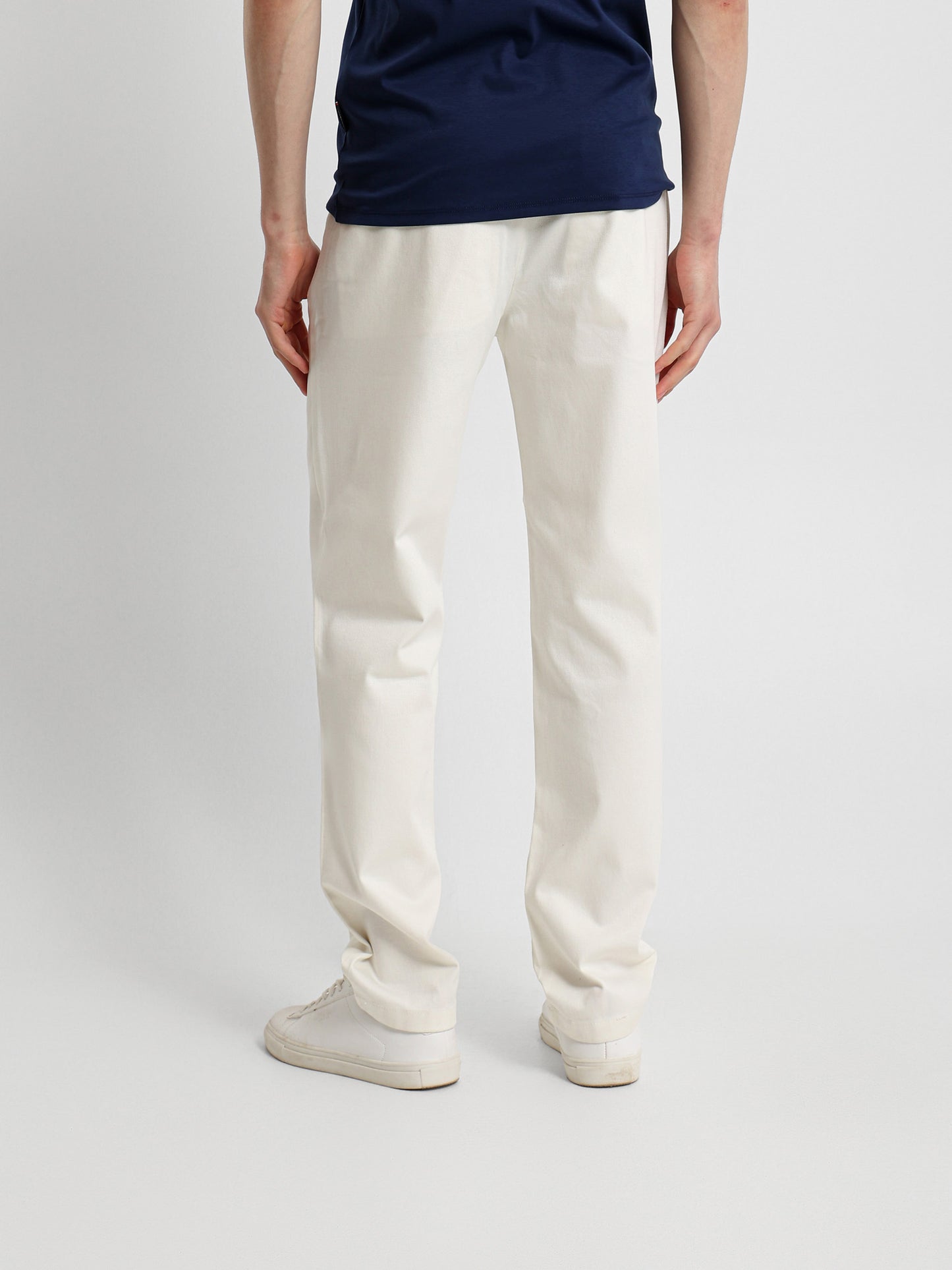 Casual Pique Pants with Flat Pockets