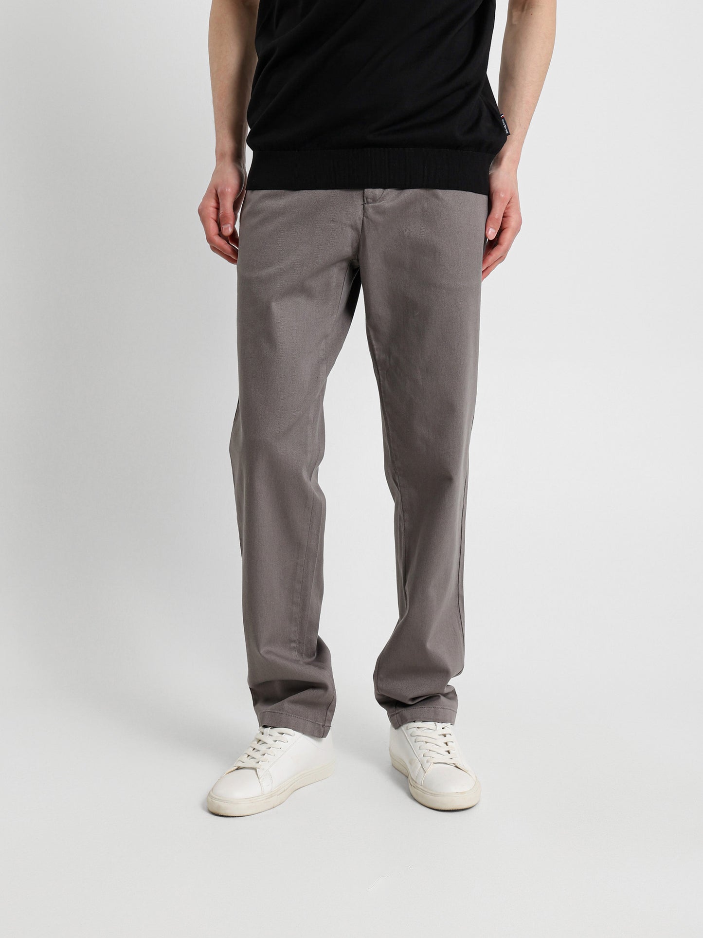 Casual Pique Pants with Flat Pockets