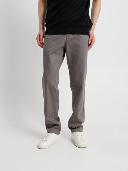 Casual Pique Pants with Flat Pockets