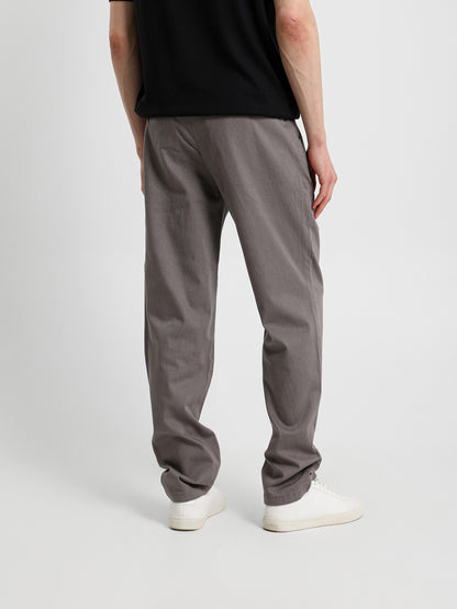 Casual Pique Pants with Flat Pockets