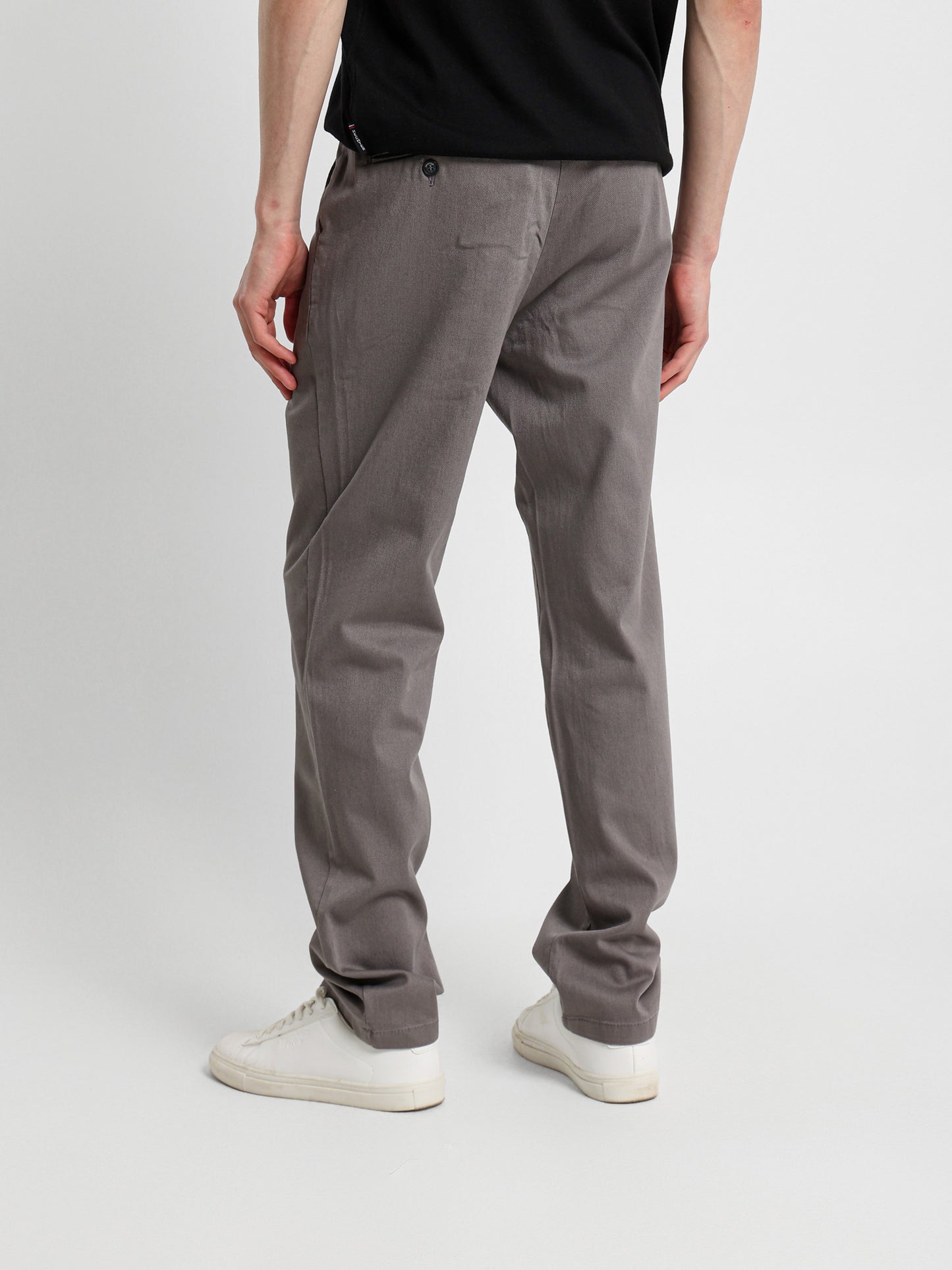 Casual Pique Pants with Flat Pockets