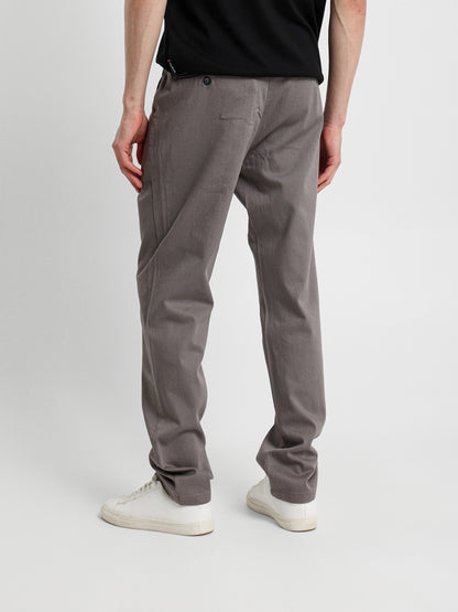 Casual Pique Pants with Flat Pockets