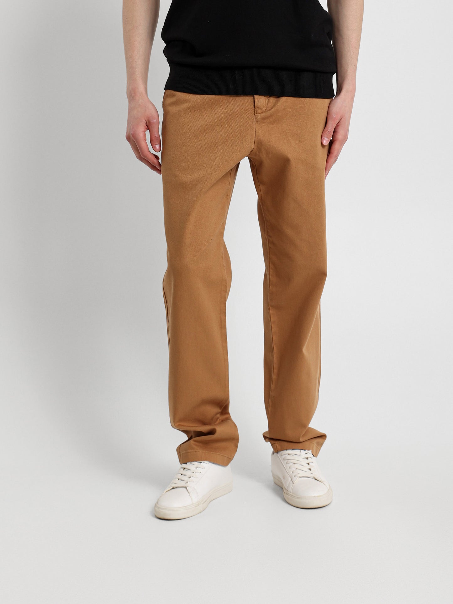 Casual Pique Pants with Flat Pockets