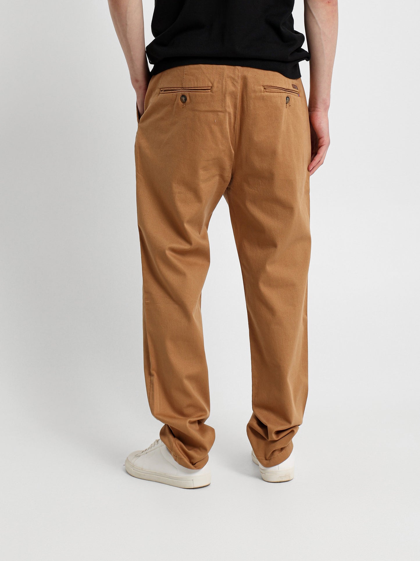 Casual Pique Pants with Flat Pockets