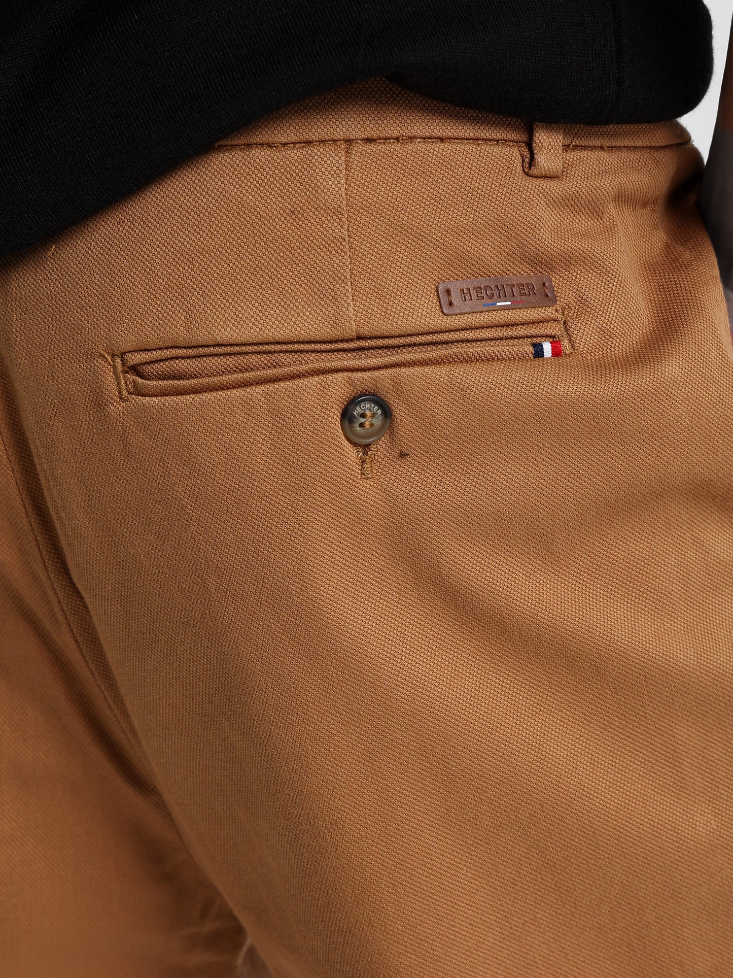 Casual Pique Pants with Flat Pockets