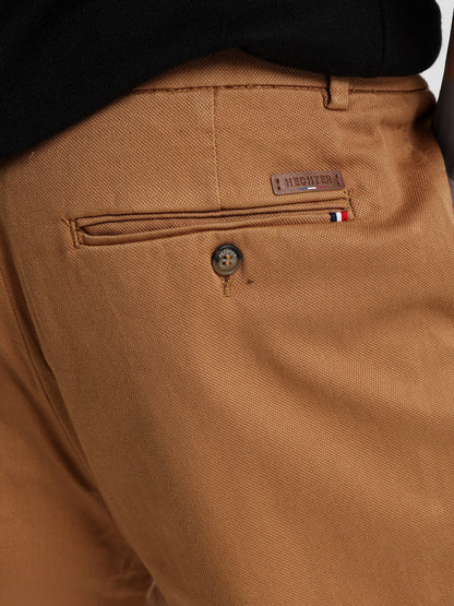 Casual Pique Pants with Flat Pockets