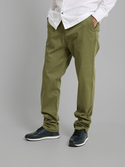 Casual Pique Pants with Flat Pockets