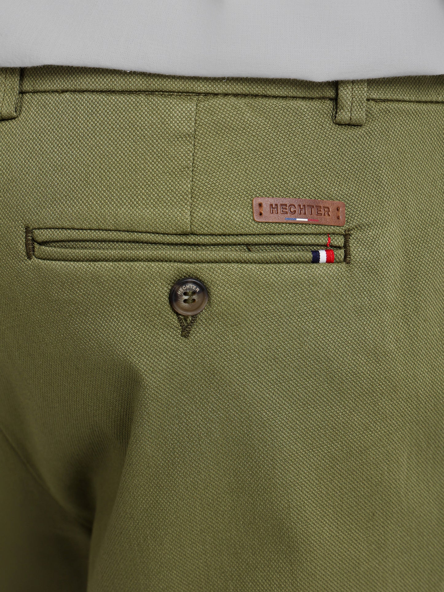 Casual Pique Pants with Flat Pockets