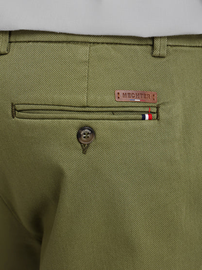 Casual Pique Pants with Flat Pockets