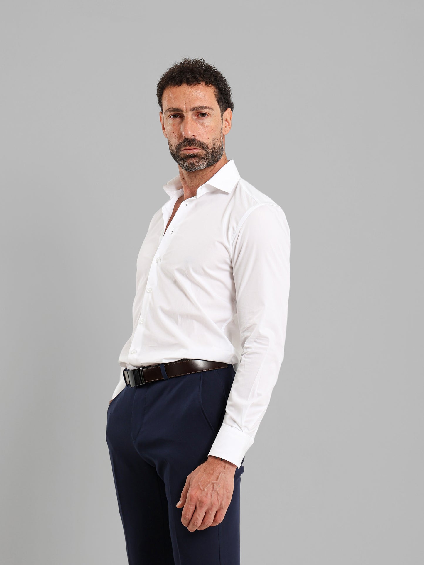 City Shirt Italian Collar Long Sleeve