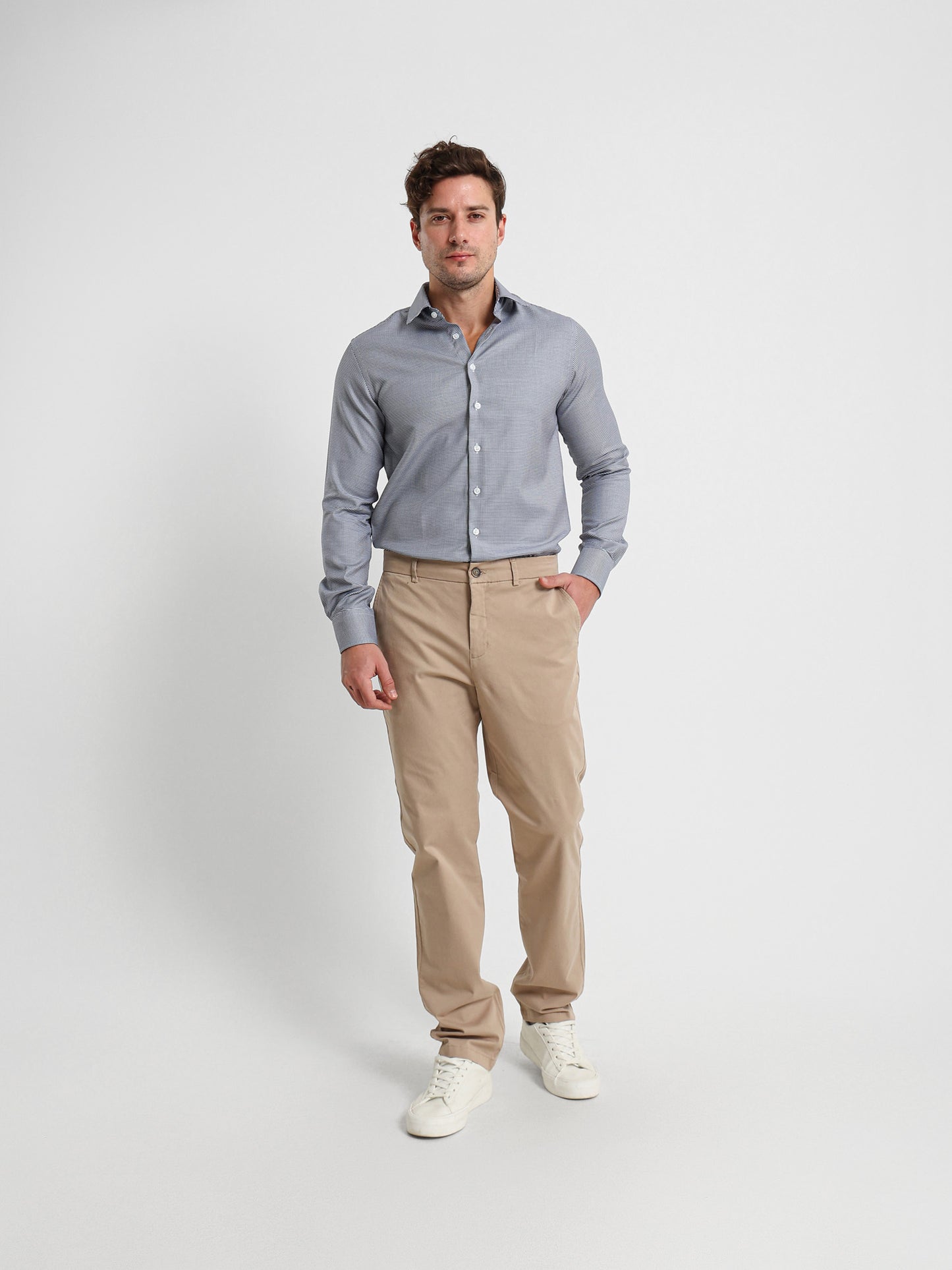 Basic Flannel Twill Long Sleeve Shirt