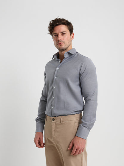 Basic Flannel Twill Long Sleeve Shirt