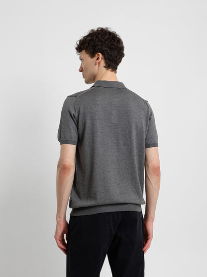 Knit Polo Shirt with Concealed Placket