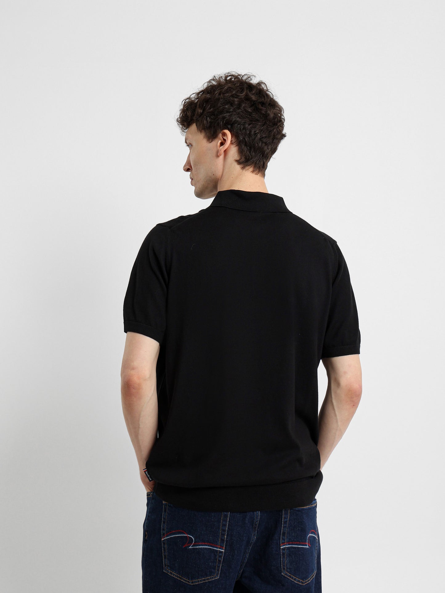 Buttoned Knit Polo Shirt