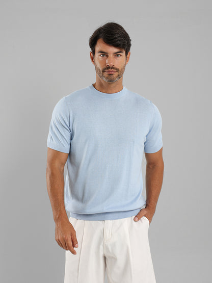 Knit Crew Neck T-Shirt