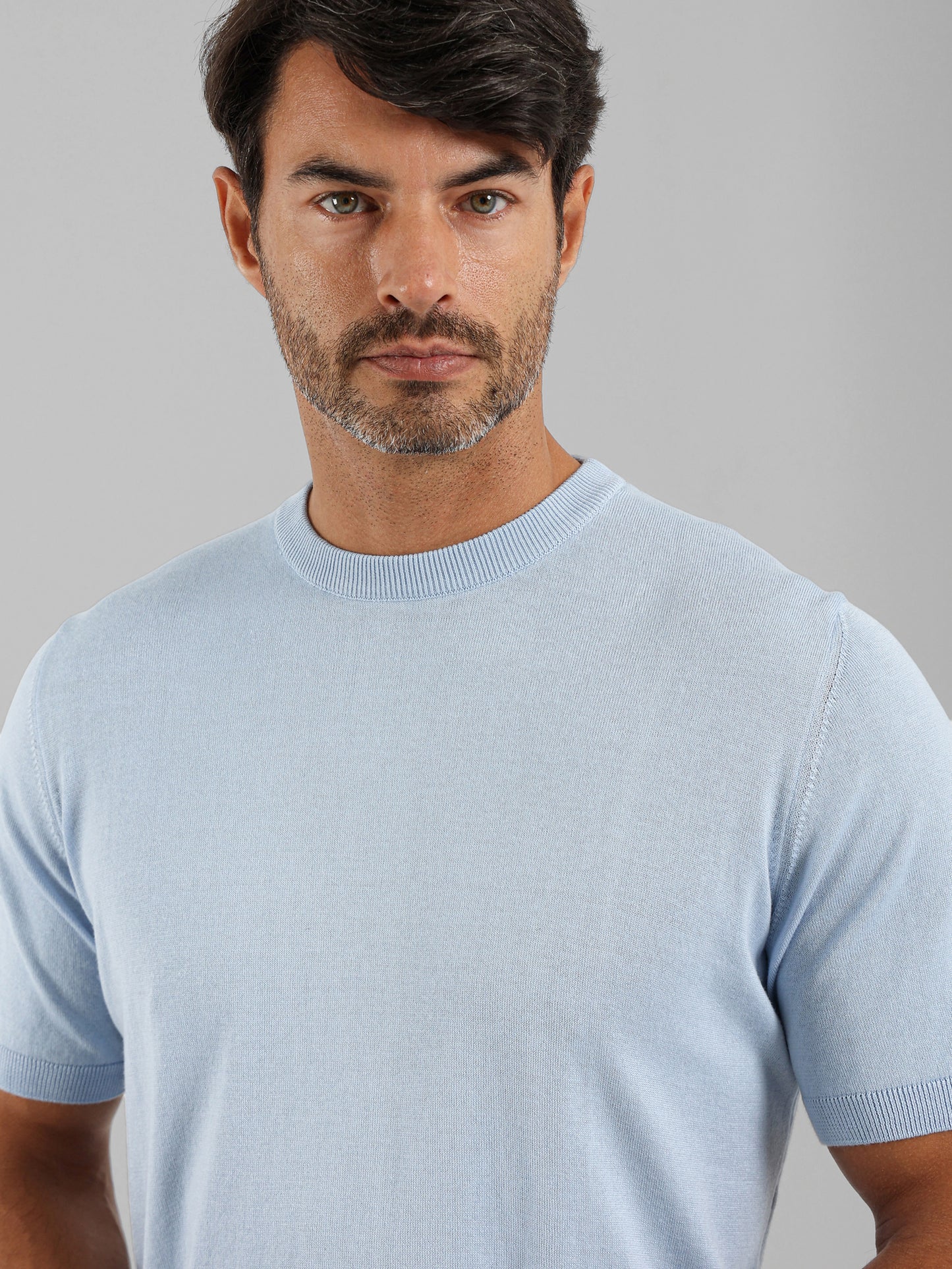 Knit Crew Neck T-Shirt