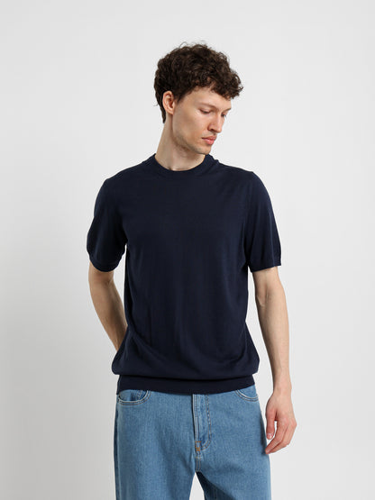 Knit Crew Neck T-Shirt