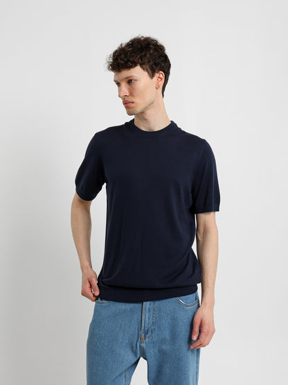 Knit Crew Neck T-Shirt