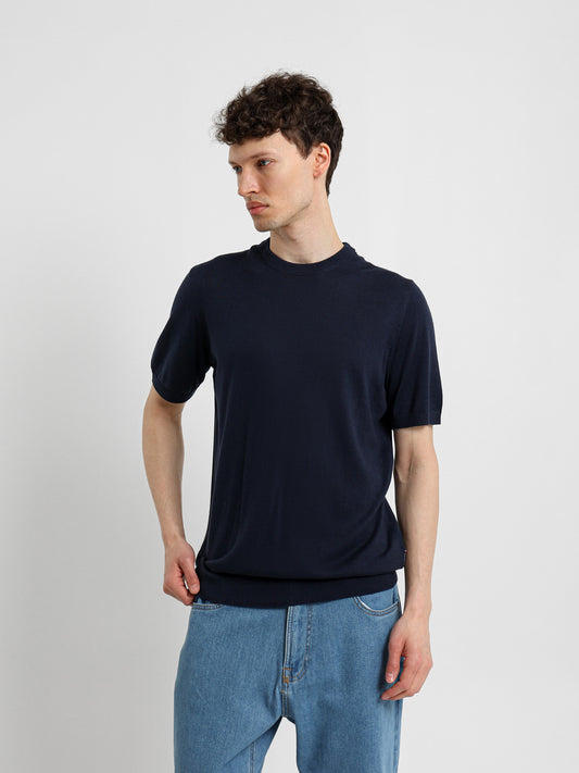 Knit Crew Neck T-Shirt