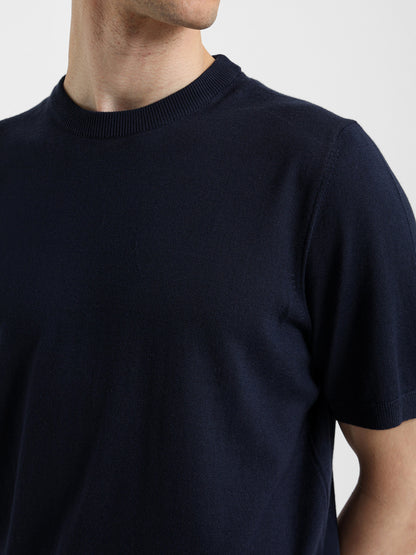 Knit Crew Neck T-Shirt
