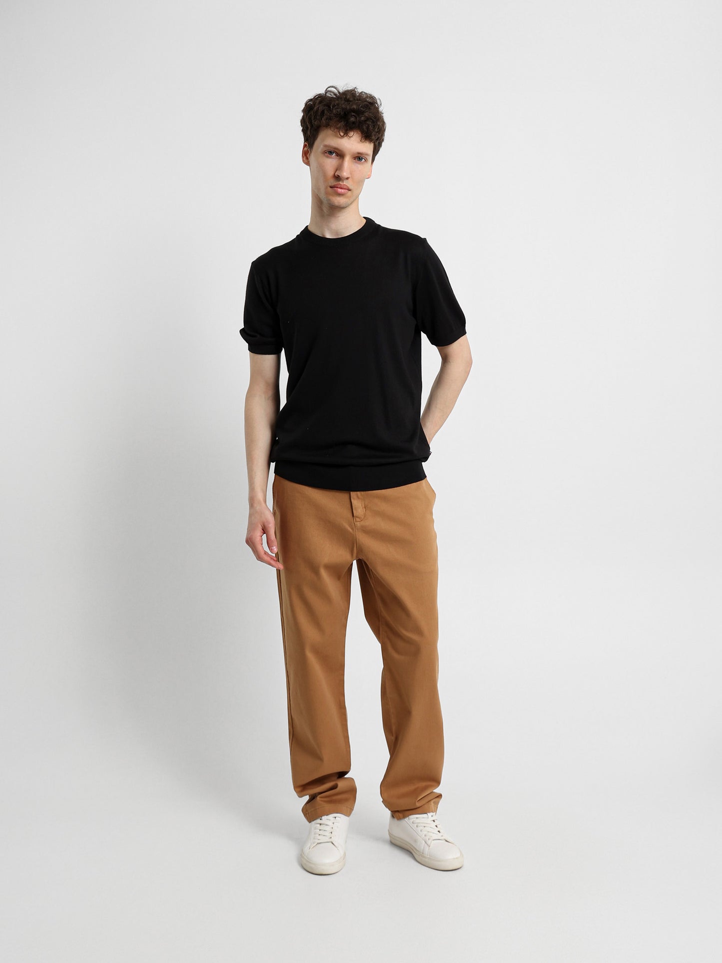 Knit Crew Neck T-Shirt