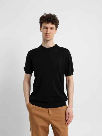 Knit Crew Neck T-Shirt