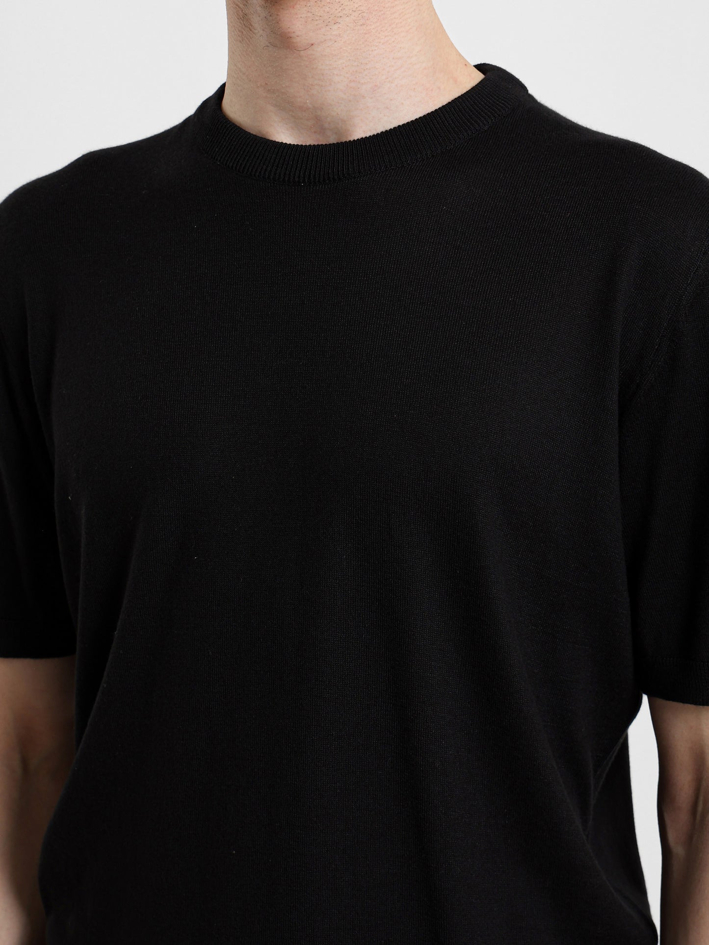 Knit Crew Neck T-Shirt