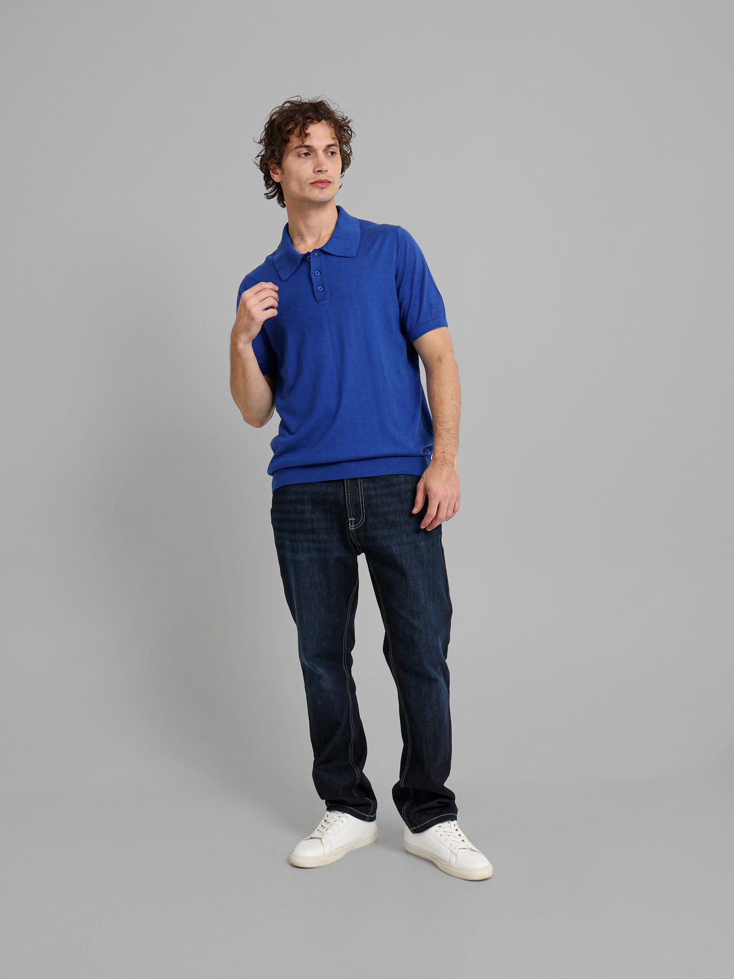 Cotton Knit Polo Shirt