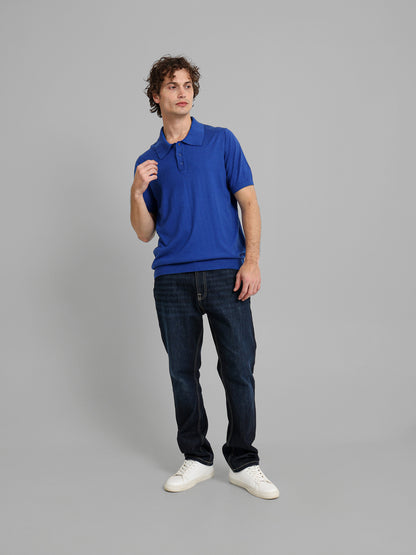 Cotton Knit Polo Shirt