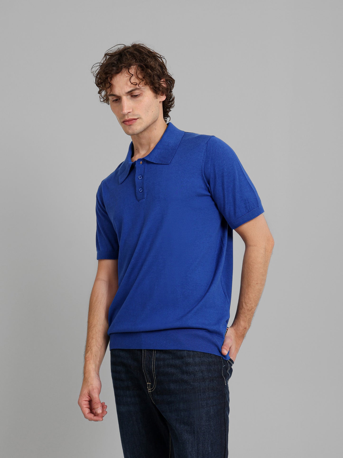 Cotton Knit Polo Shirt